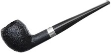 Peterson Junior Sandblasted Silver Mounted Pear Fishtail Pipe picture