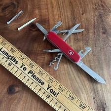 Victorinox Super Tinker Red Swiss Army Knife Vintage Used picture