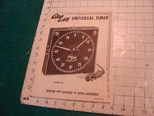 Vintage papers: MICRO TIMERS gra lab, UNIVERSAL TIMER, #168--12pgs undated picture