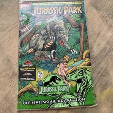 Sealed 1993 Topps Comics Jurassic Park #1 w/ 3 Trading Cards W. Simonson G. Kane picture