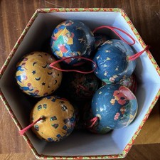 VTG C & F Enterprises 12 Days Of Christmas Decoupage Ornaments Box Set  Complete picture