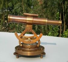 Antique Solid Brass Theodolite Adenoid Vintage Telescope Compass Instrument Gift picture
