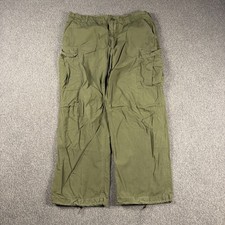 Vintage 60s OG-107 Ripstop Poplin Combat Trousers Large Fatigue Military 36x29 picture