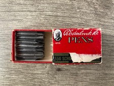 VINTAGE R. Esterbrook 556 School Medium Firm Steel Quill Pens + Box picture