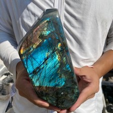 4.7lb Natural Labradorite Quartz Crystal Freeform Mineral Specimen Healing picture