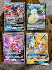 Pokemon Cards Jumbo Oversized Bundle Mewtwo Greninja Jolteon GX Snorlax V Holo picture