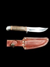Vtg Sharp fixed blade knife w sheath picture
