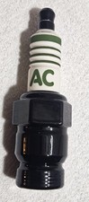 Vintage 1980s AC Delco SPARK PLUG Empty Bottle Decanter - VF Shape Beauty picture