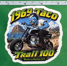 1969 Taco Trail 100 Minibike 9x9cm Durable Die-Cut Vinyl Sticker 2 of 5 picture