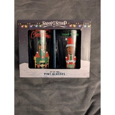 Snoop on the Stoop Set of 2 Pint Glasses 16oz Feliz Navi-Dogg Christmas Holiday picture