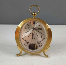 Vintage Bulova Swiss Brass Musical Alarm Clock TESTED picture
