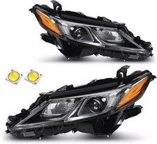 2018-2022 Camry Headlights L LE SE,LED Projector Headlight Assembly Compatible w picture