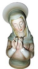 BEAUTIFUL LEFTON PORCELAIN MADONNA, VIRGIN MARY FIGURINE KW1911 WITH LABEL 1950s picture