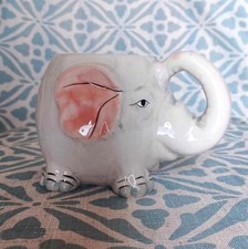 Vintage NATURE'S HOME ELEPHANT Planter  Pencil/Pen Holder Gray 4