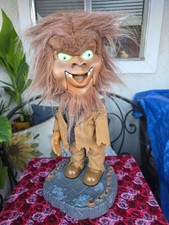 Vintage 2001 Gemmy Big Head Werewolf Animatronic Missing 1 Hand picture