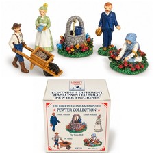 Vintage Liberty Falls Hand-Painted Pewter Miniatures, Boxed #AH223 picture