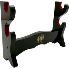 2-Tier Sword Stand Black Lacquer Tabletop/Wall Mount picture