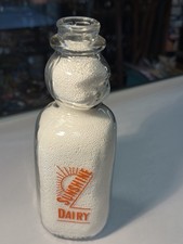 COLLECTIBLE SUNSHINE DAIRIES ONE QUART Baby Face Creamtop BOTTLE picture
