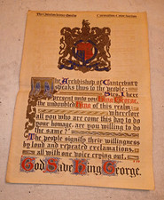 Christian Science Monitor 1937 Coronation Color Section King George VI Complete picture
