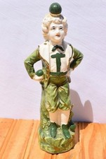 Antique Karl Ens Germany Majolica Green Glazed Jester Figurine Mold 3837 8.5