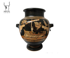 Odysseus & Sirens, Flying Qupits Stamnos Ancient Greek Ceramic Museum Copy 12.59 picture