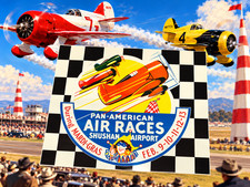 1934 PAN AMERICAN NATIONAL AIR RACES POSTER- MARDI GRAS picture