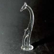 HEISEY TURNED GIRAFFE, Art Deco Glass, 10 7/8 in, Made In USA picture