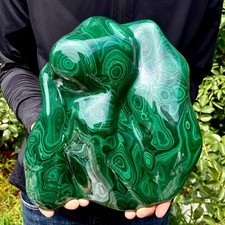 16LB Natural Polished Malachite Mineral freeform specimen Reiki Stone Healing picture