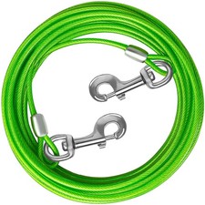 Dog Tie Out Cable, Dog Runner Cable 15FT Green picture