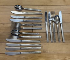 Vintage Lot 17 Northwest Orient Airlines Stainless Flatware Silverware NWA Rare picture