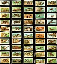 Vintage 1972 Brooke Bond Tea Prehistoric Animals Complete Set 50 Cards Dinosaurs picture