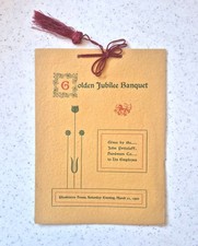 1900 John Pritzlaff Hardware 'Golden Jubilee Banquet' Program Booklet picture
