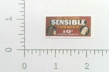 Vintage Sensible Tobacco 10¢ Sliced Plug Water Transfer Sticker Decal picture