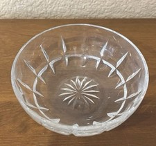 Vintage 4.5” Clear Starburst Cut Crystal Dessert Bowl Candy Dish picture