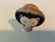 Vintage Enesco Home Grown Mushroom Lion Figurine Handcrafted Wooden Resin 1997 picture