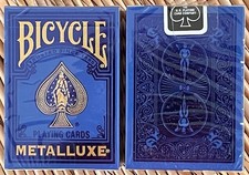 Bicycle Metalluxe blue playing cards picture