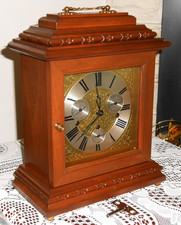 FRANZ HERMLE MANTEL CLOCK WESTMINSTER CHIME 8-DAY W/DAY, DATE & MONTH DIALS picture