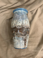 19century Sevres Style Porcelain Blue Rococo Extra Large Vase Gold Gilded (Rare) picture