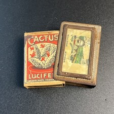 Vtg Waalbrug Bridge Nijmegen Netherlands Matchbox Cover & Cactus Lucifers Box picture