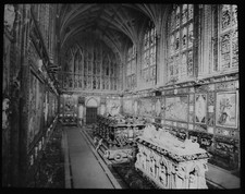 ALBERT MEMORIAL CHAPEL WINDSOR LOOKING WEST C1890 PHOTOGRAPH Magic Lantern Slide picture