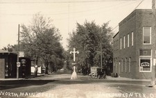 LP08 Jackson Center Ohio Shelby County North Main St.  RPPC Postcard picture