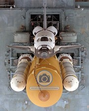 ATLANTIS SHUTTLE PREPARING TO LAUNCH STS-79 OVERHEAD VIEW 8X10 PHOTO REPRINT picture