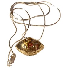  Rare 1944 Sterling Silver Football Conference Champions Pendant Necklace picture