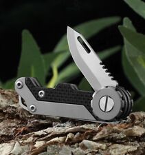 HotEDC Titanium Alloy Folding Knife D2 Blade Pocket Outdoor Keychain Cutter Tool picture