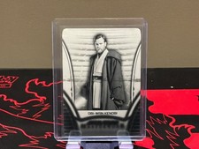 Topps 2025 Star Wars Masterworks Obi Wan Kenobi Black/White Printing Plate 1/1 picture
