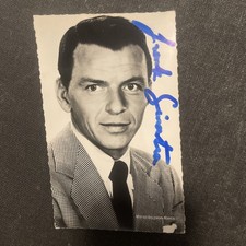 Vintage Frank Sinatra Cinema Postcard Autograph Signature Dedication picture