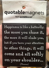 HAPPINESS is a Butterfly  Quotable Magnets Thoreau Fridge Magnet picture
