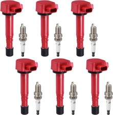 Pindex 6 Pack Ignition Coils and Iridium Spark Plugs,UF400 PK16TT/4503 Coil P... picture