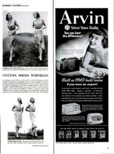 1951 Arvin PRINT AD Model 540T 480TFM 446-P Radio's picture