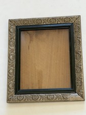 Antique Victorian Gold Frame Shell Acanthus Leaves Black Interior Fits 8x10 picture